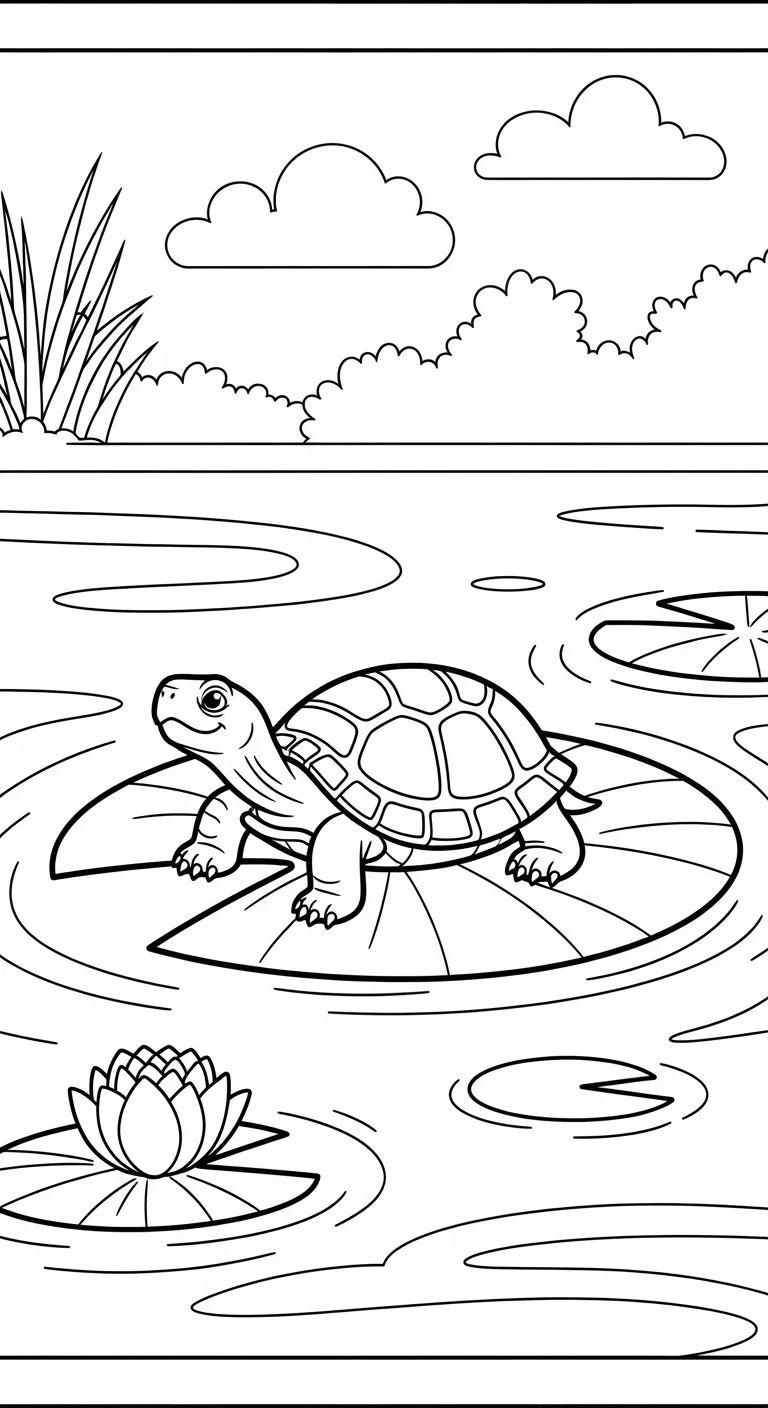 tranh tô màu Rùa cho bé 6 tuổi miễn phí