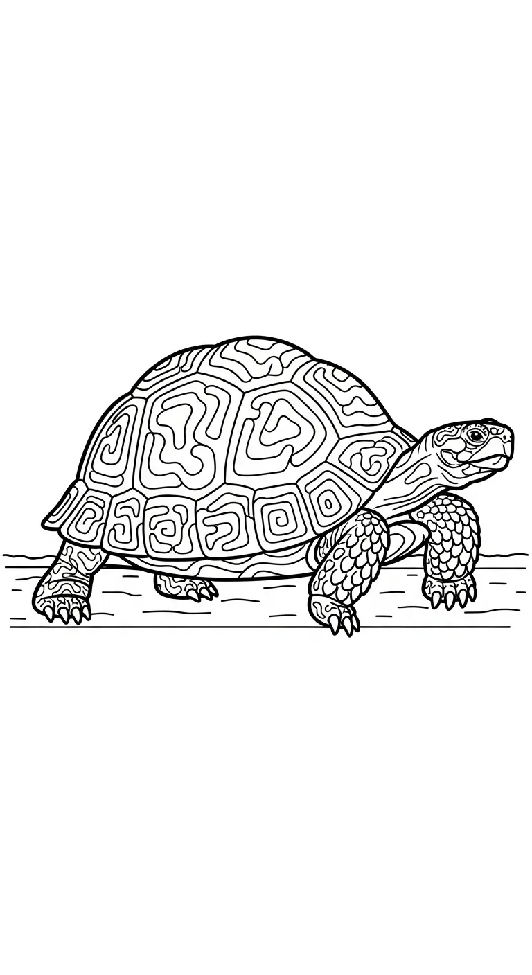 hình tô màu Rùa cho bé 6 tuổi miễn phí