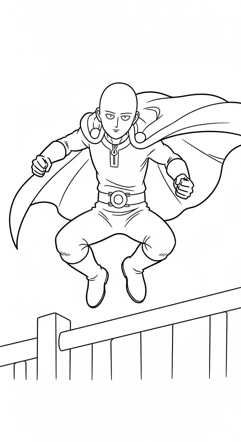 in hình Saitama cho bé tập tô