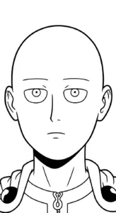 tranh tô màu Saitama cho bé 8 tuổi