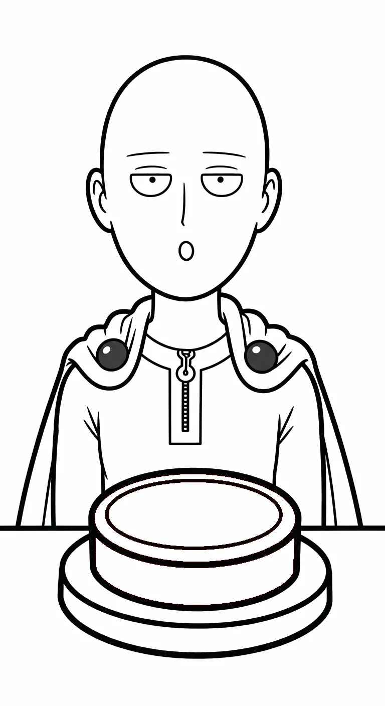 tranh tô màu Saitama cho bé 7 tuổi