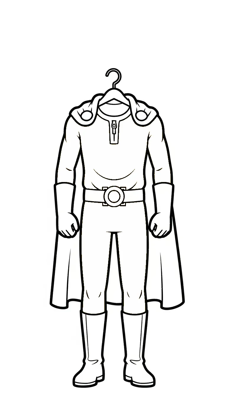 tải hình tô màu Saitama cho bé 6 tuổi