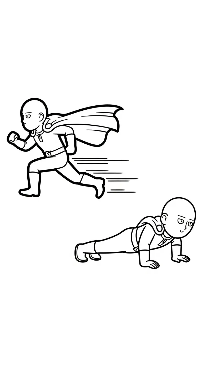 tải tranh tô màu Saitama cho bé 5 tuổi