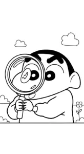tải hình tô màu Tranh Tô Màu Shin cho bé 5 tuổi