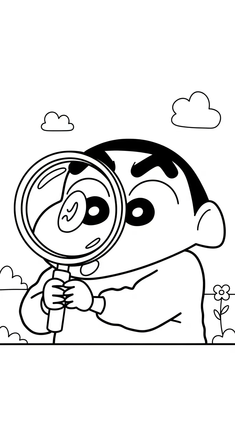 tải hình tô màu Tranh Tô Màu Shin cho bé 5 tuổi