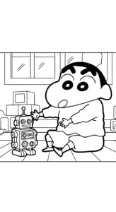 tranh tô màu Tranh Tô Màu Shin rõ nét