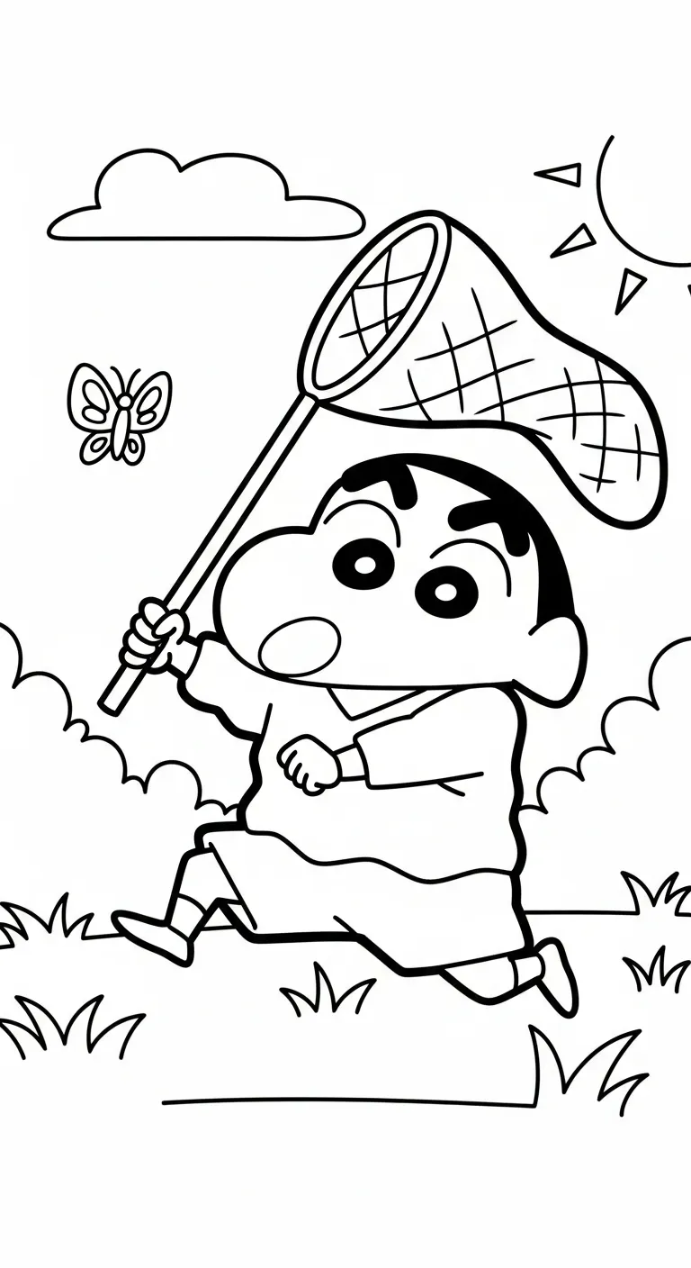 tranh tô màu Tranh Tô Màu Shin in ngay