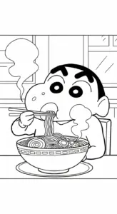 in tranh tô màu Tranh Tô Màu Shin cho bé 4 tuổi