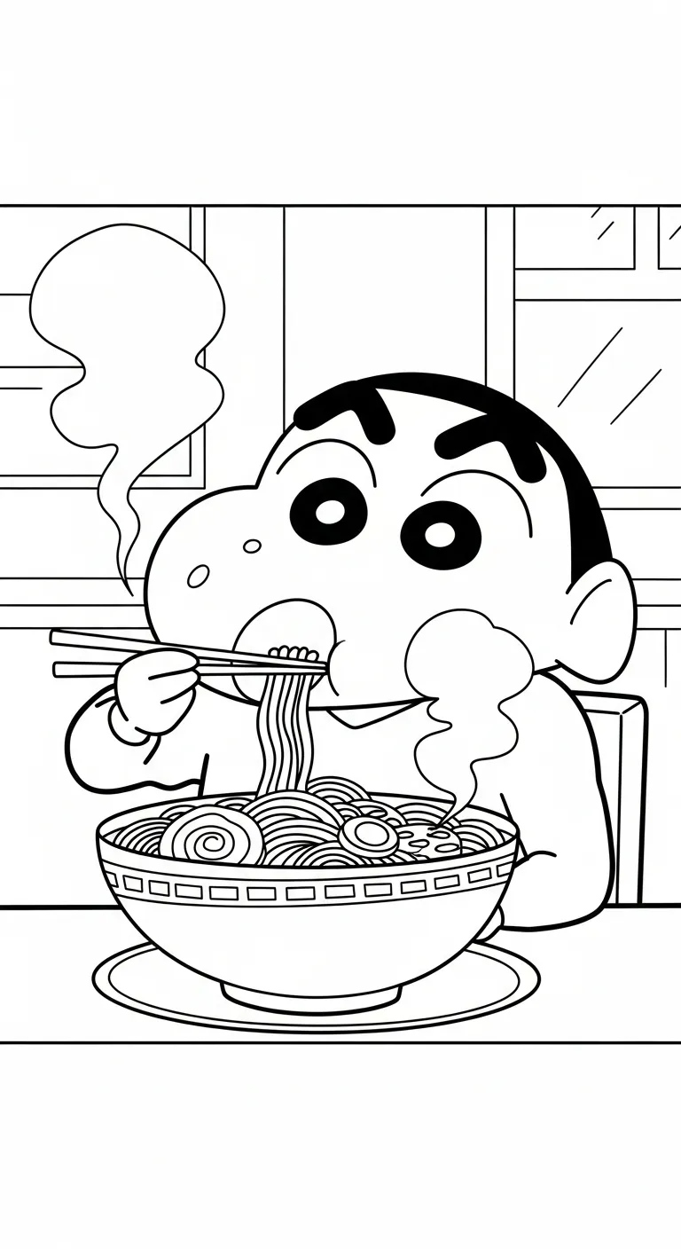 in tranh tô màu Tranh Tô Màu Shin cho bé 4 tuổi