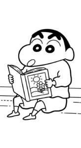 tải tranh tô màu Tranh Tô Màu Shin cho bé miễn phí