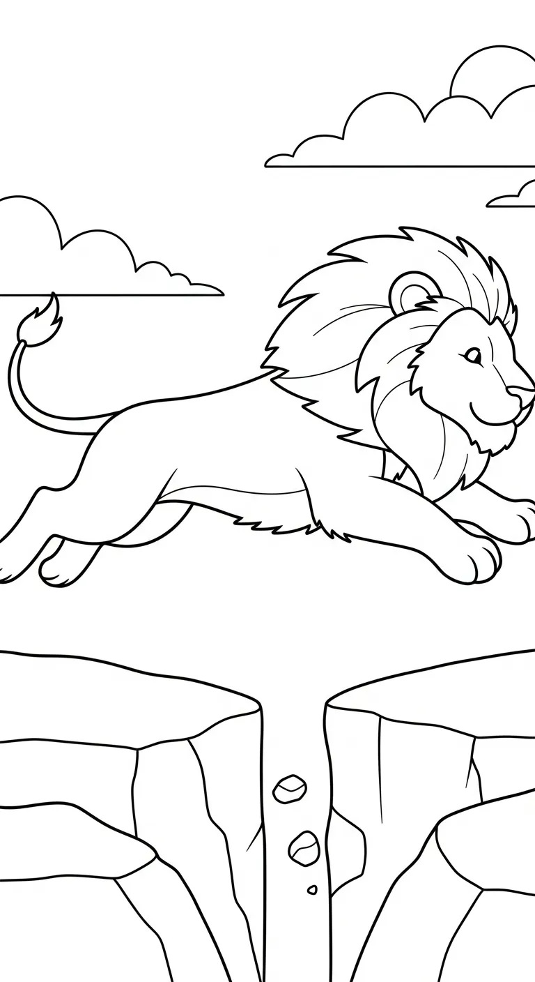 in hình tô màu Tranh Tô Màu Sư Tử khổ A4