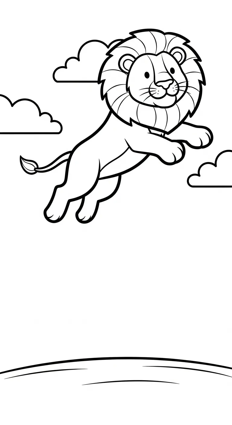 tranh tô màu Tranh Tô Màu Sư Tử cho bé 6 tuổi miễn phí