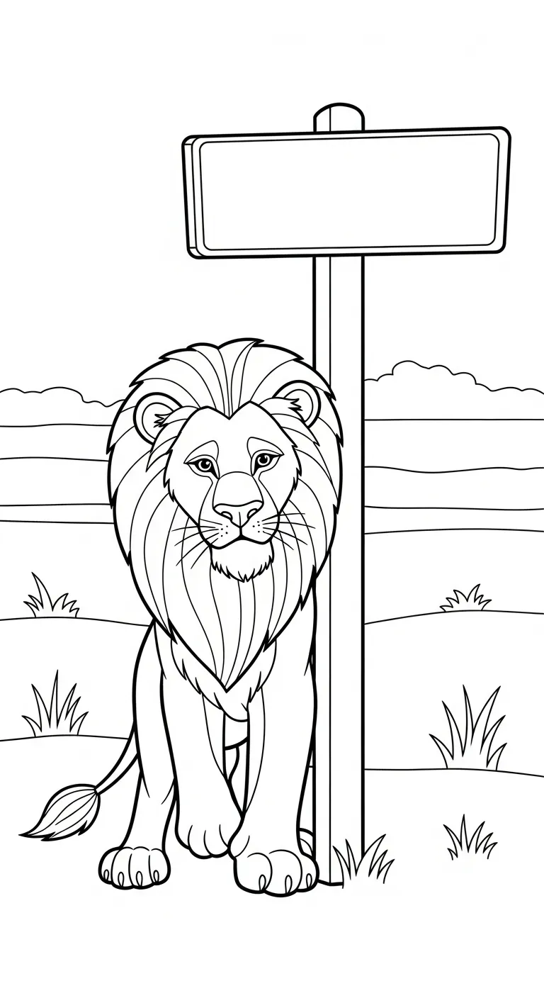 in tranh tô màu Tranh Tô Màu Sư Tử cho bé 6 tuổi