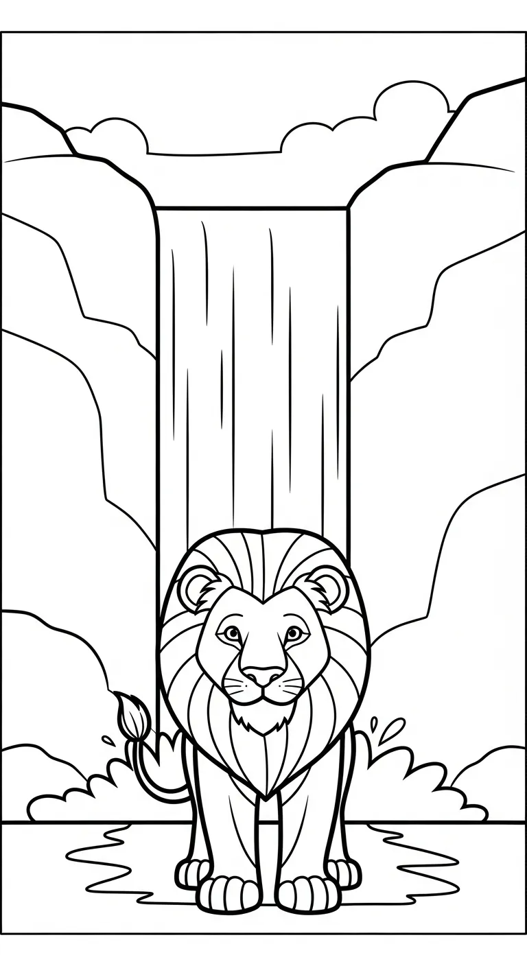mẫu in hình tô màu Tranh Tô Màu Sư Tử cho bé