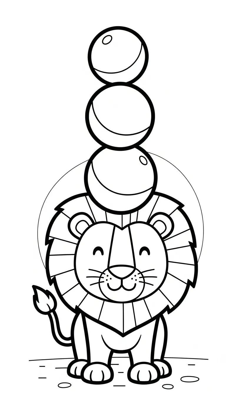 tải tranh tô màu Tranh Tô Màu Sư Tử cho bé 3 tuổi 1