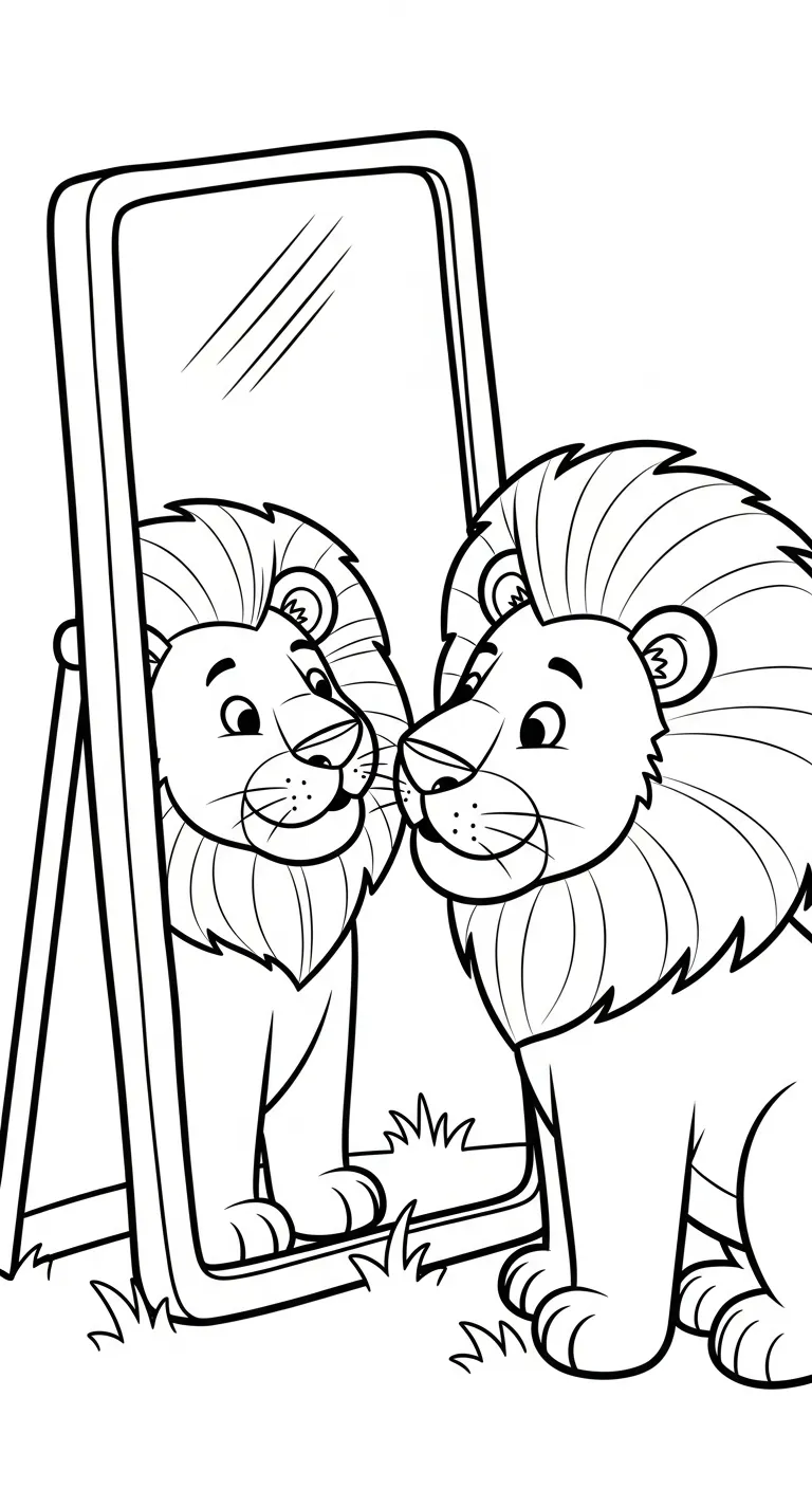 tranh tô màu Tranh Tô Màu Sư Tử cho bé 5 tuổi 1