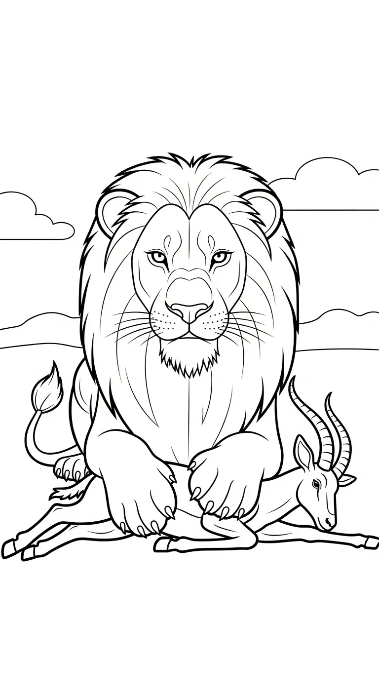 hình tô màu Tranh Tô Màu Sư Tử cho bé 8 tuổi miễn phí