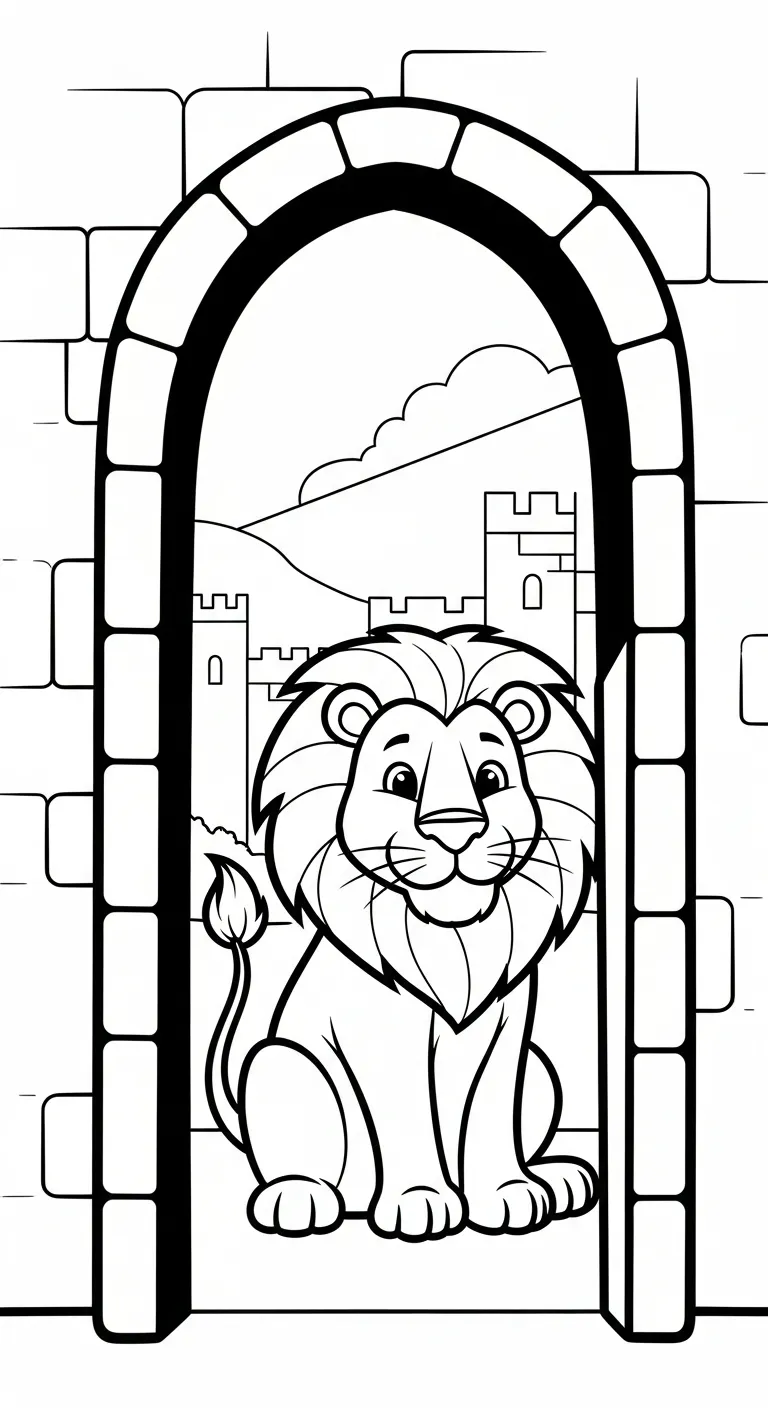 in tranh tô màu Tranh Tô Màu Sư Tử cho bé 4 tuổi