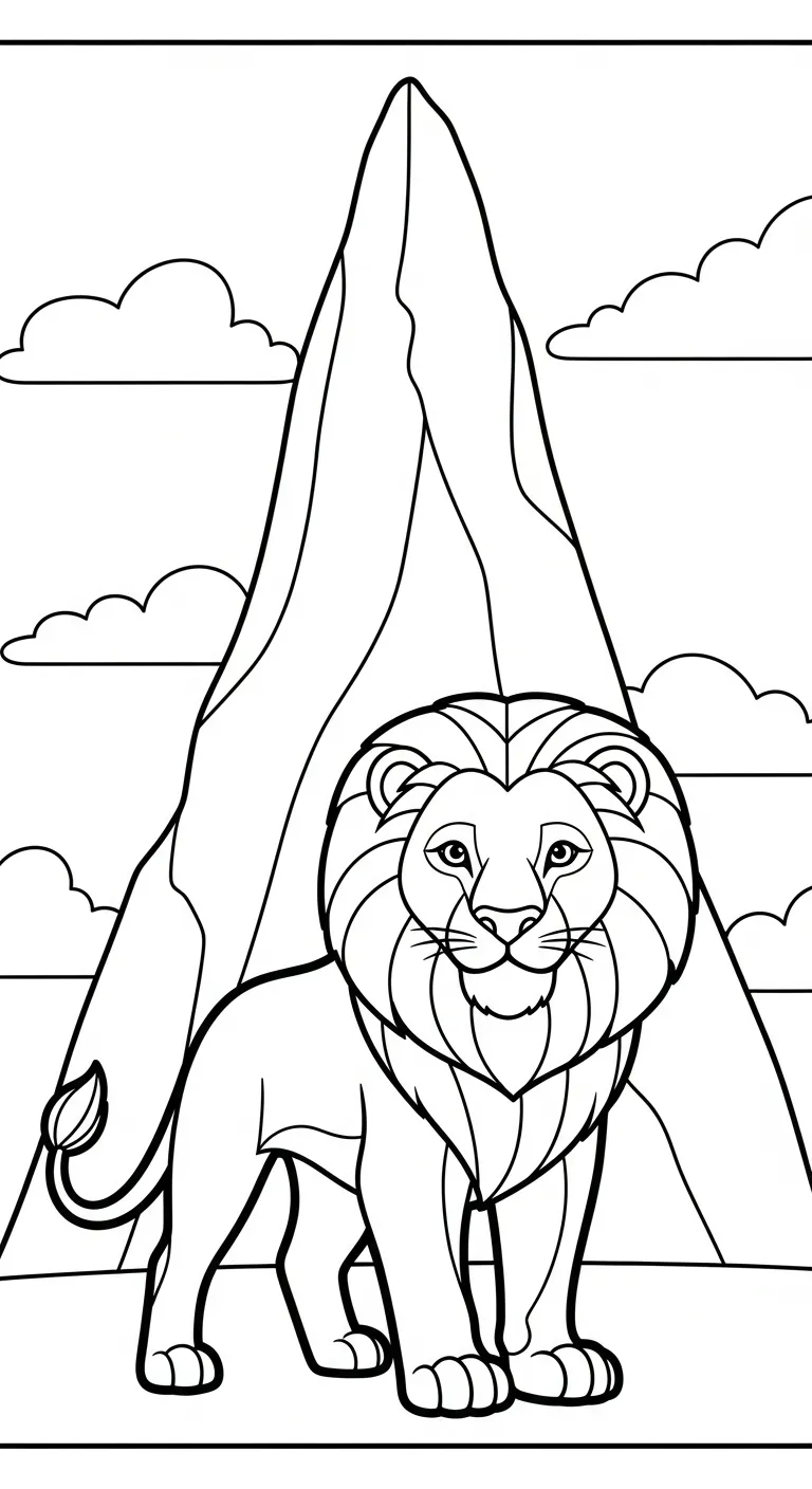 mẫu tranh tô màu Tranh Tô Màu Sư Tử cho bé