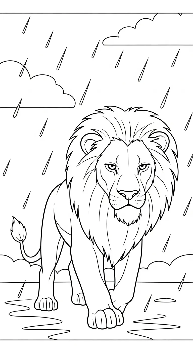 tranh tô màu Tranh Tô Màu Sư Tử in ngay