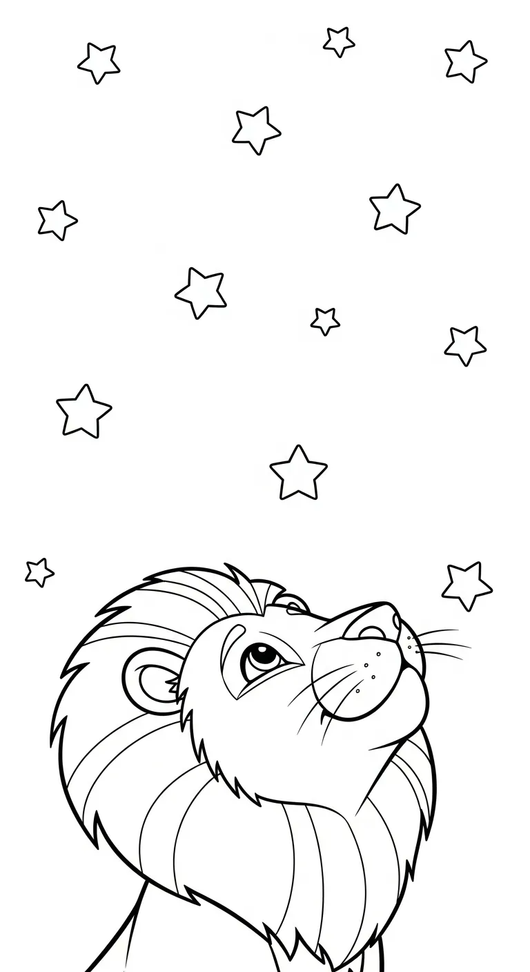 hình tô màu Tranh Tô Màu Sư Tử cho bé 7 tuổi miễn phí