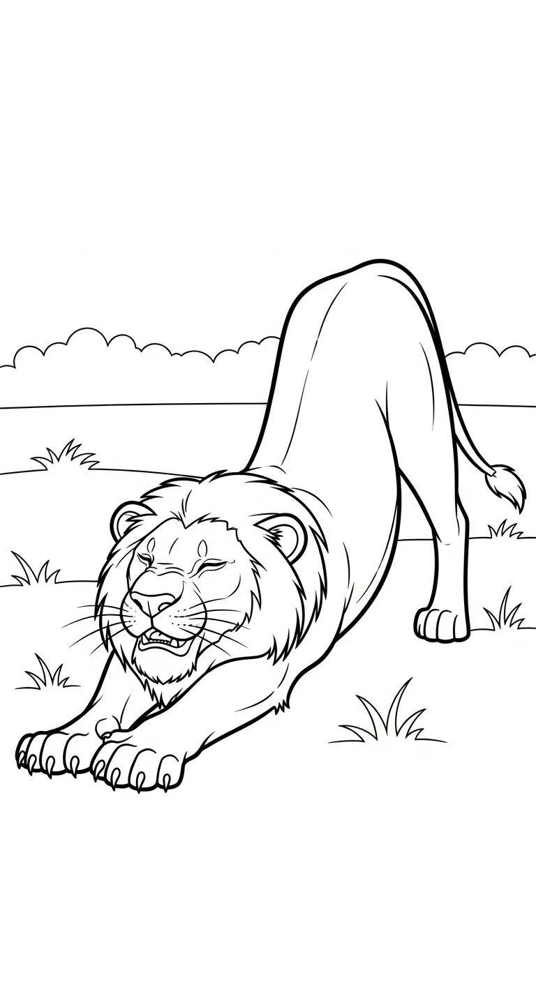 tranh tô màu Tranh Tô Màu Sư Tử cho bé 3 tuổi