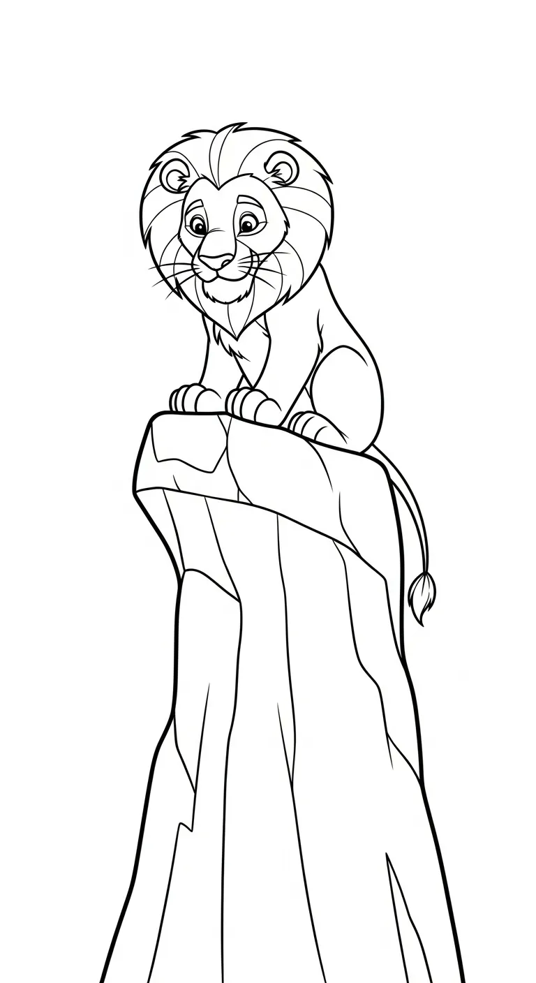 tải hình tô màu Tranh Tô Màu Sư Tử cho bé 4 tuổi