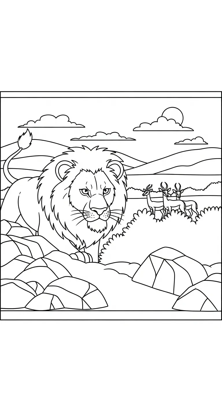 tranh tô màu Tranh Tô Màu Sư Tử miễn phí