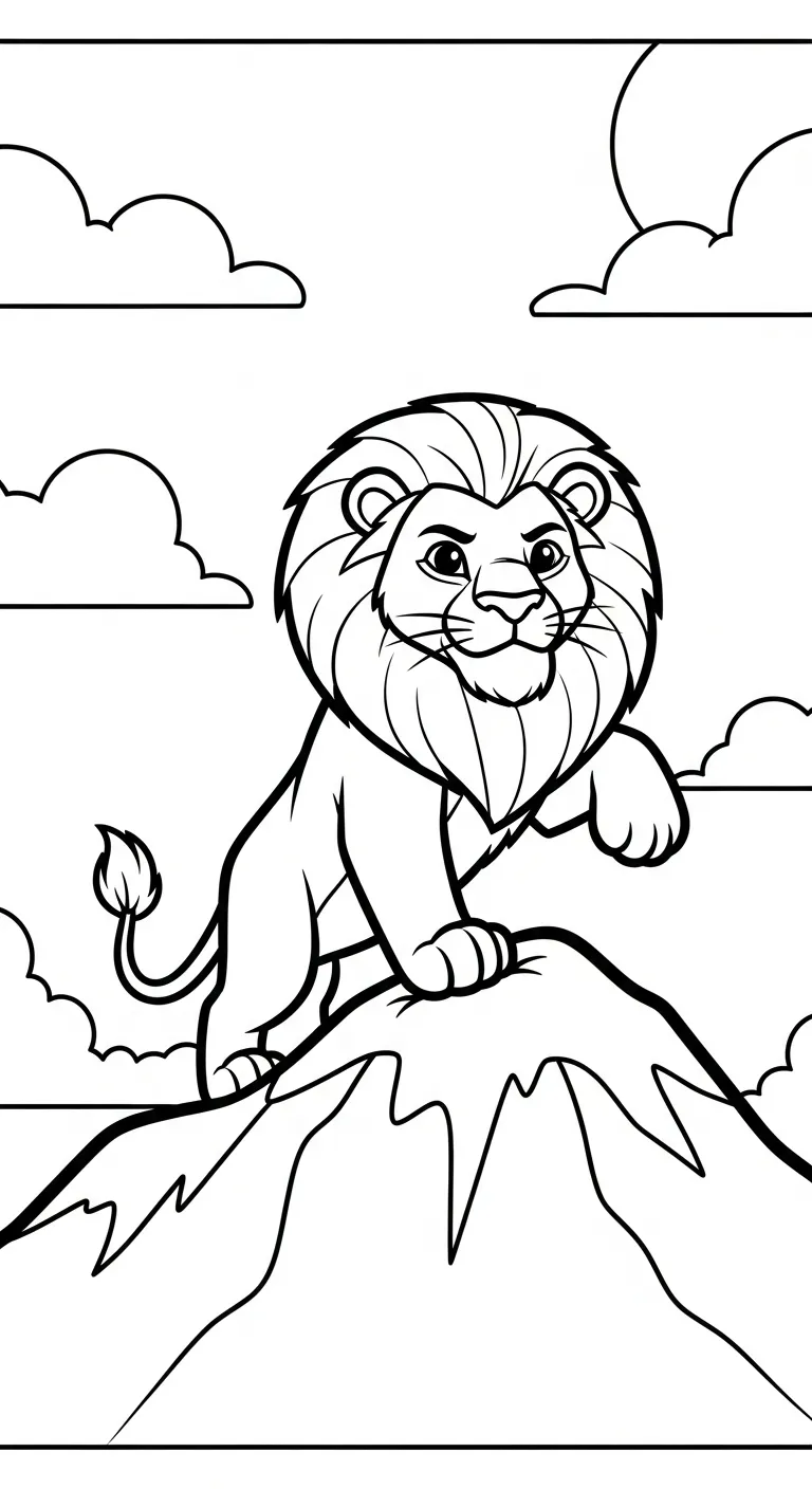 hình tô màu Tranh Tô Màu Sư Tử cho bé 6 tuổi
