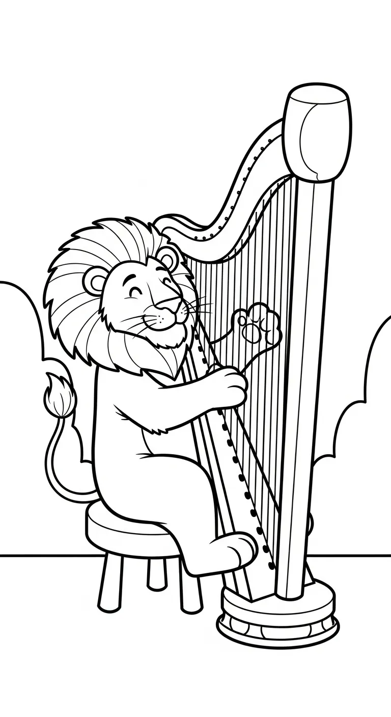 tranh tô màu Tranh Tô Màu Sư Tử cho bé 7 tuổi