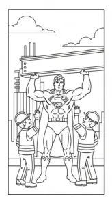 mẫu hình tô màu Tranh Tô Màu Superman cho bé