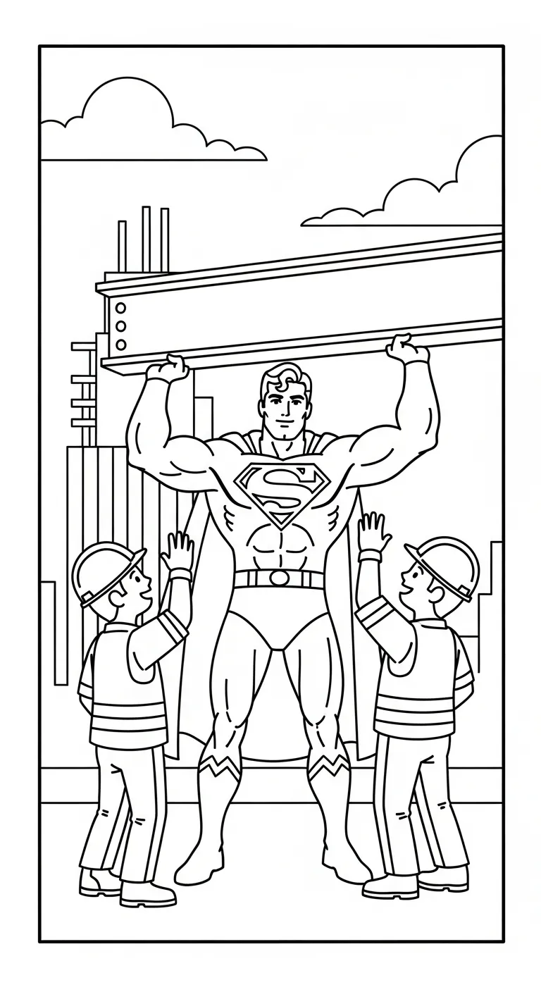 mẫu hình tô màu Tranh Tô Màu Superman cho bé