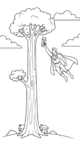 hình tô màu Tranh Tô Màu Superman cho bé 6 tuổi miễn phí