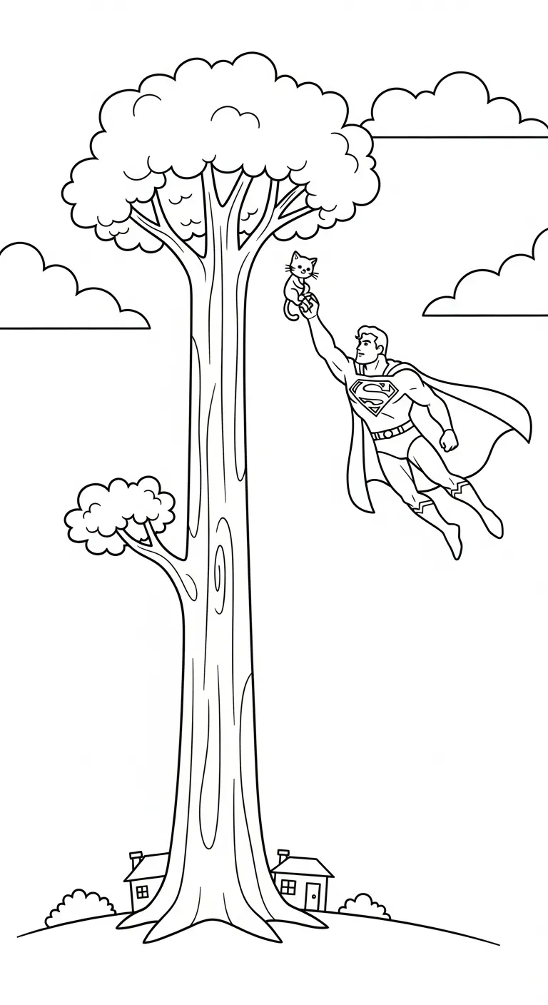 hình tô màu Tranh Tô Màu Superman cho bé 6 tuổi miễn phí