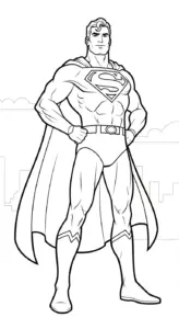 hình tô màu Tranh Tô Màu Superman cho bé 3 tuổi