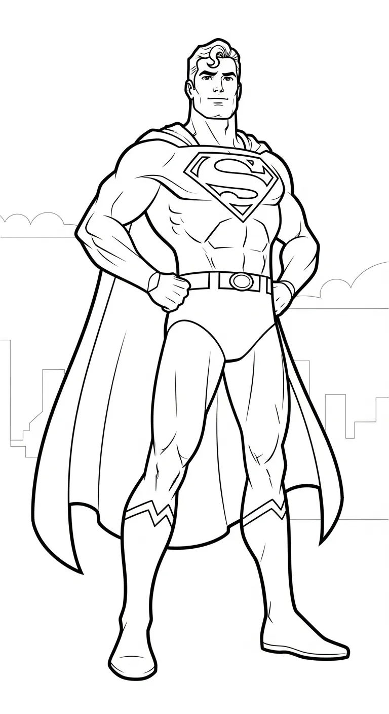 hình tô màu Tranh Tô Màu Superman cho bé 3 tuổi
