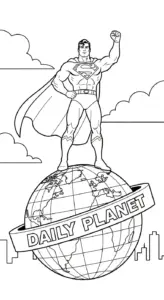 hình tô màu Tranh Tô Màu Superman cho bé 6 tuổi