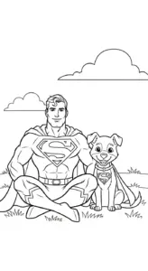hình tô màu Tranh Tô Màu Superman cho bé 8 tuổi miễn phí