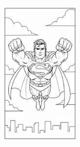 tranh tô màu Tranh Tô Màu Superman cho trẻ em