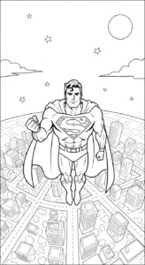 tranh tô màu Tranh Tô Màu Superman rõ nét
