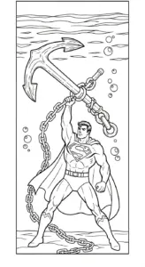 tranh tô màu Tranh Tô Màu Superman miễn phí