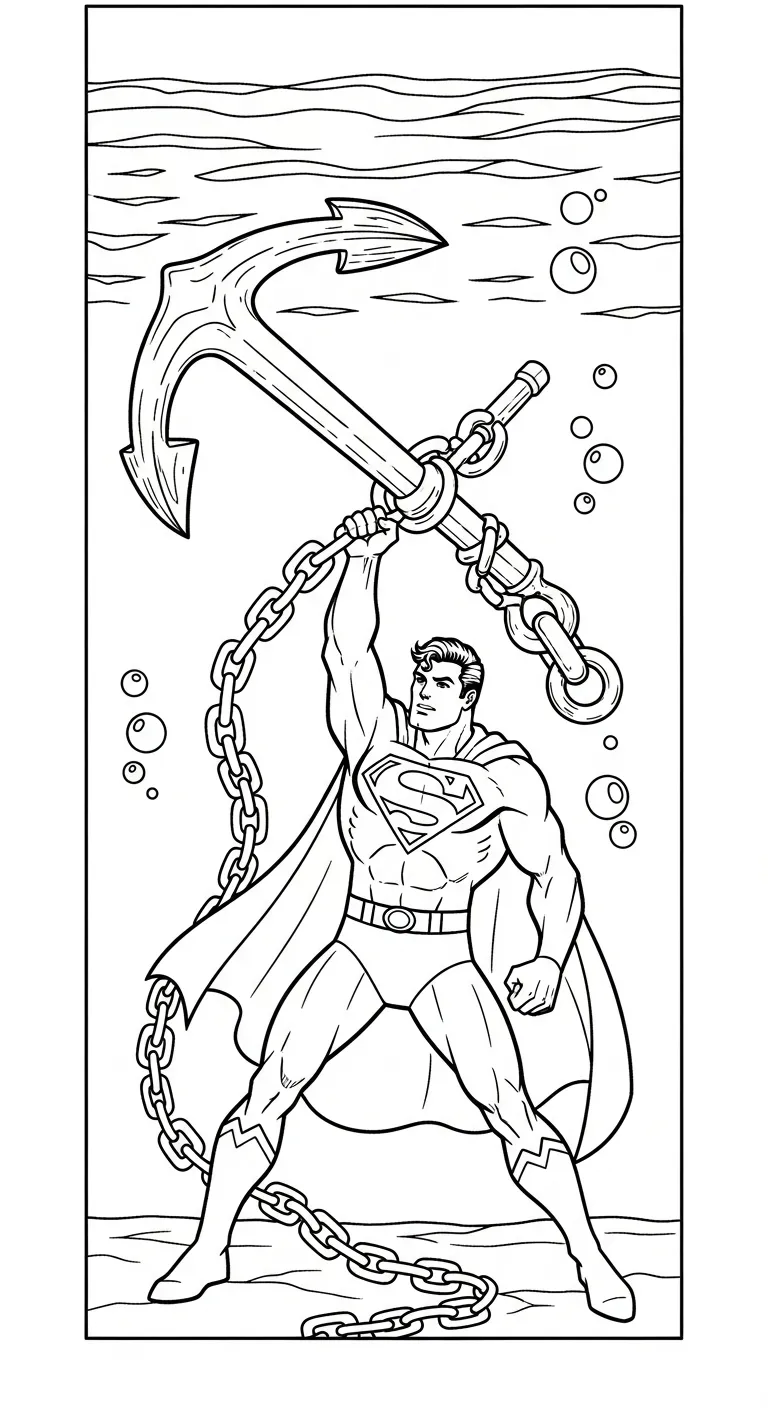 tranh tô màu Tranh Tô Màu Superman miễn phí