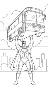 in tranh tô màu Tranh Tô Màu Superman cho bé 7 tuổi