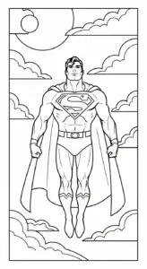 hình tô màu Tranh Tô Màu Superman cho bé 4 tuổi miễn phí