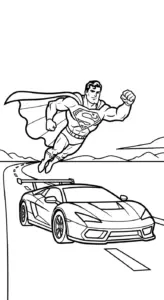 tải hình tô màu Tranh Tô Màu Superman cho bé 4 tuổi