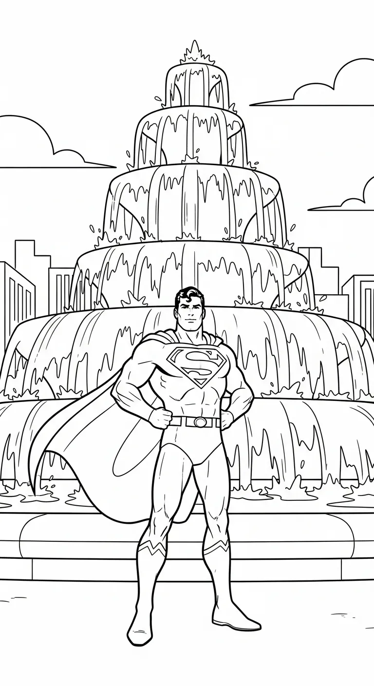 hình tô màu Tranh Tô Màu Superman cho bé