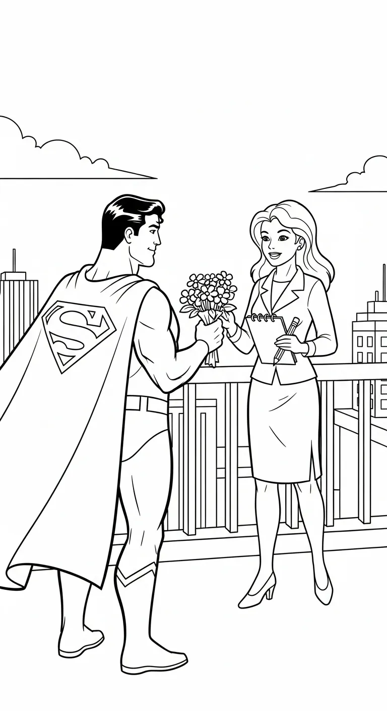 tranh tô màu Tranh Tô Màu Superman cho bé 6 tuổi