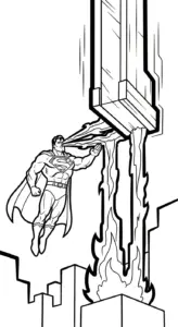 file pdf tranh tô màu Tranh Tô Màu Superman cho bé