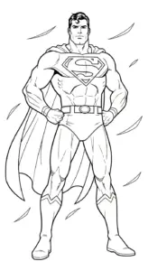 in hình tô màu Tranh Tô Màu Superman cho bé 7 tuổi