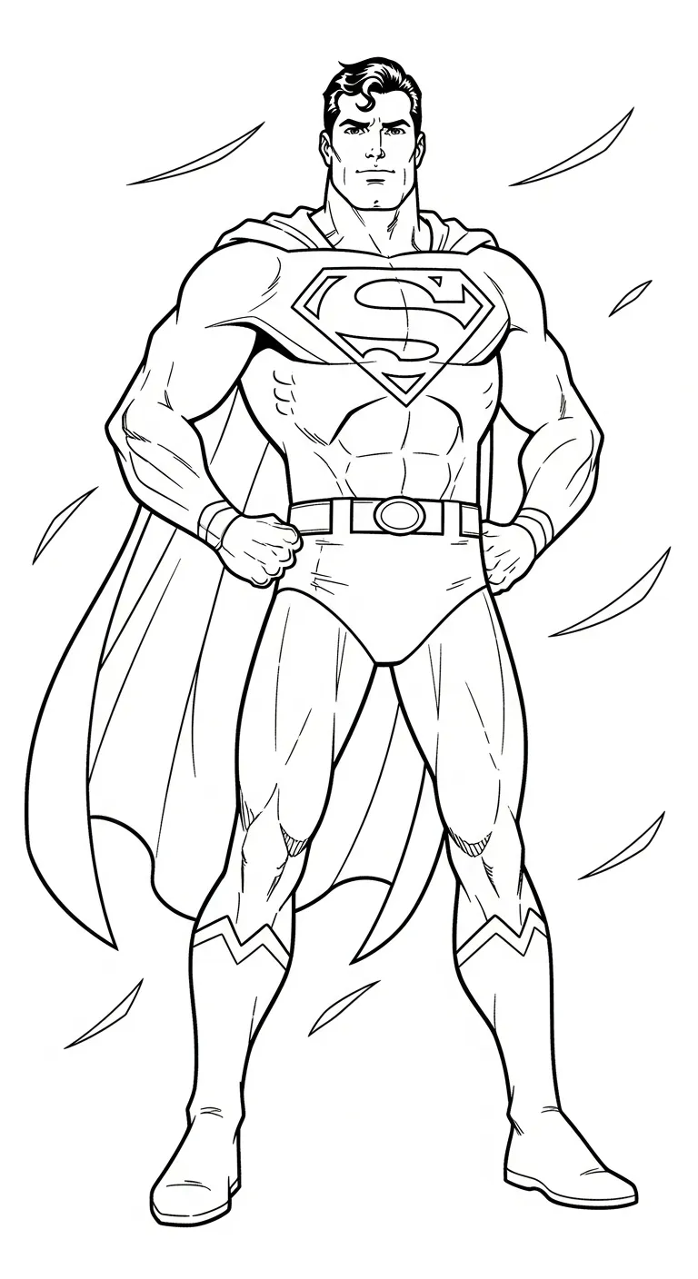 in hình tô màu Tranh Tô Màu Superman cho bé 7 tuổi